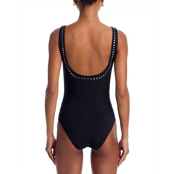 NEW CHIARA BONI la petitie robe kijuro one-piece swimsuit in black - Picture 2 of 4